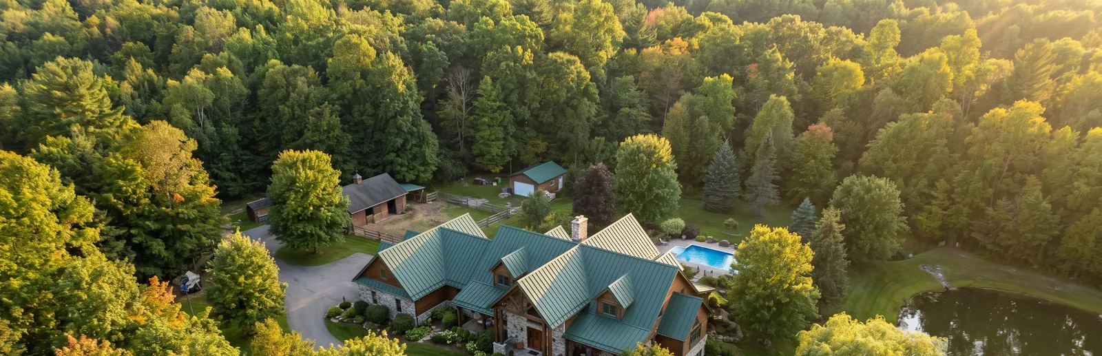 Aerial of a finished home