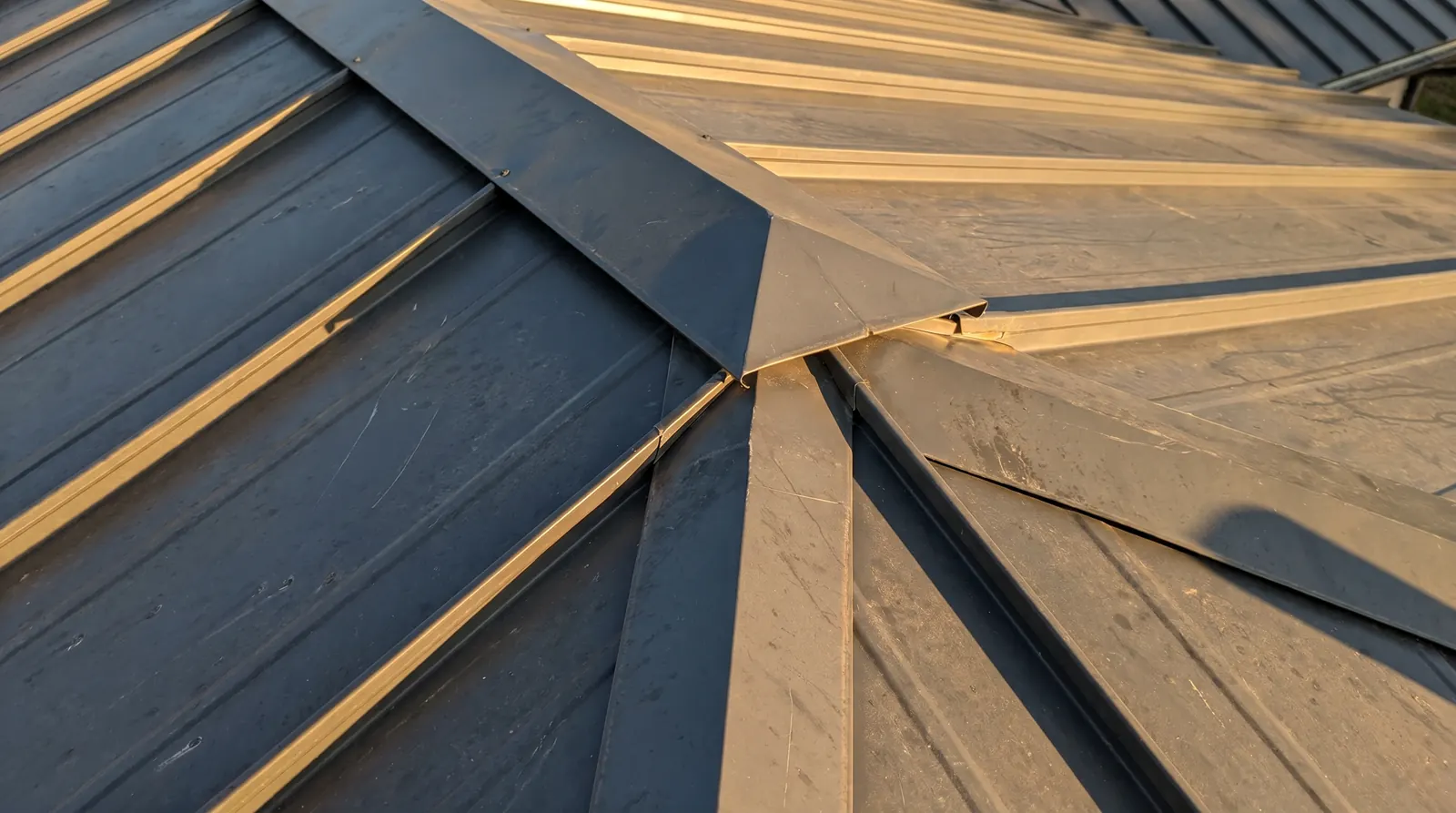 Standing seam metal roof detail